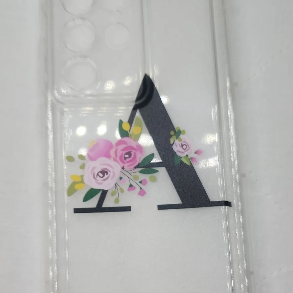 Samsung Galaxy S22 Ultra Floral A Initial Phone Case